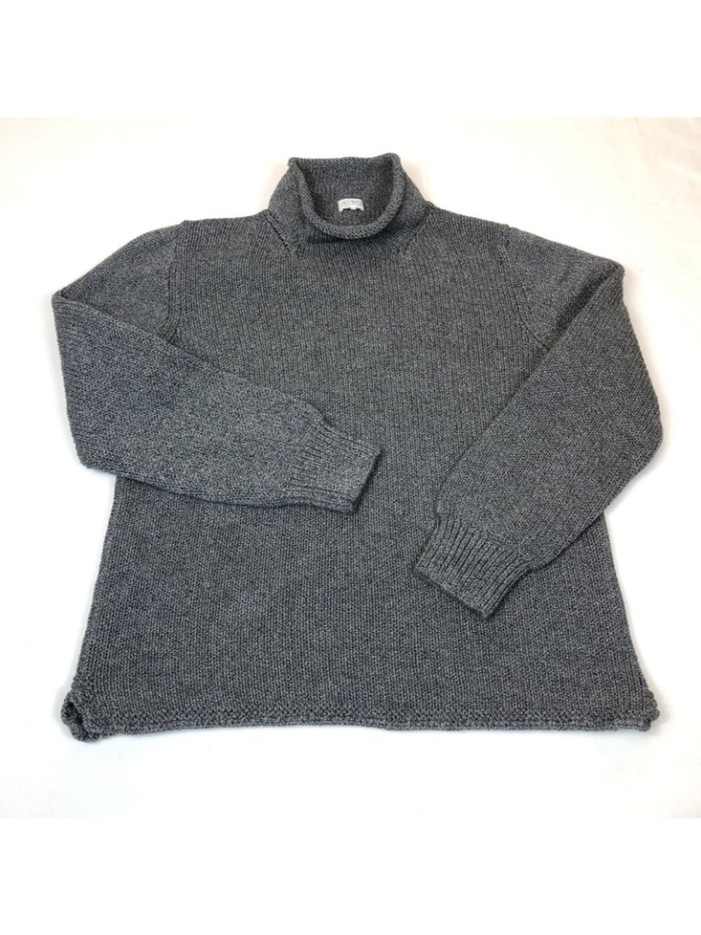 QUAKER MARINE SUPPLY Mens Fishermans Rollneck Gray Cotton Sweater Size XL - Picture 8 of 8